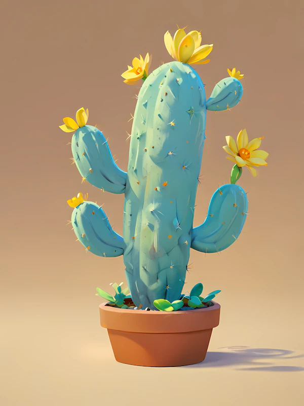 3D Cactus Illustration