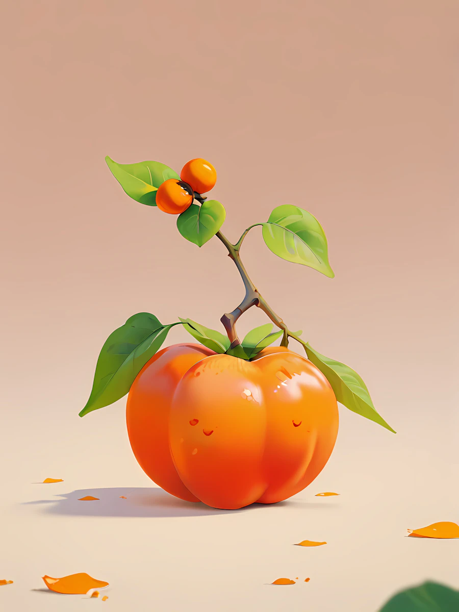 Smiling Persimmon Art