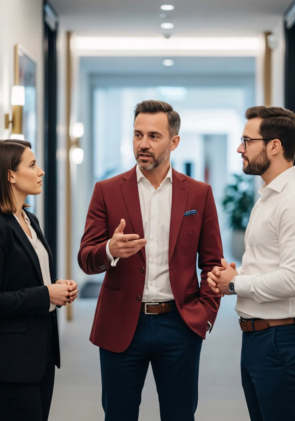 Office Discussion Scene