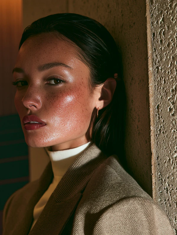 Portrait Against Wall