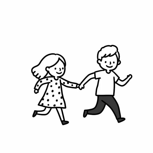Children Running Together