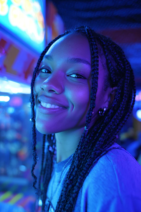 Neon Glow Portrait