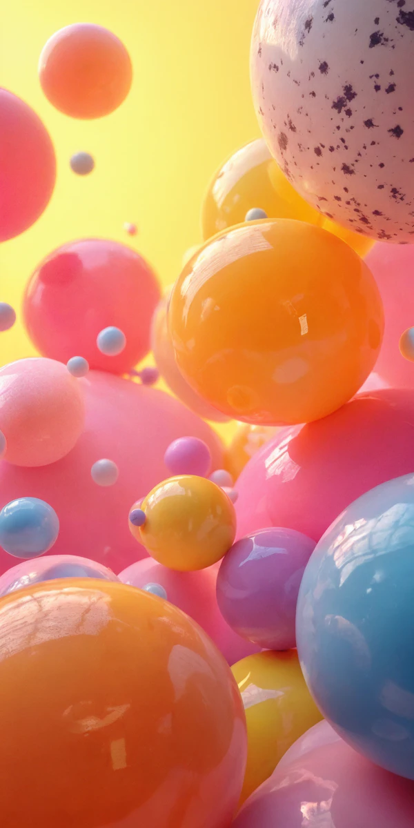 Floating Colorful Spheres