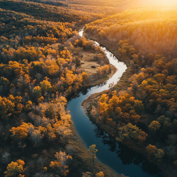 Autumn River Landscape