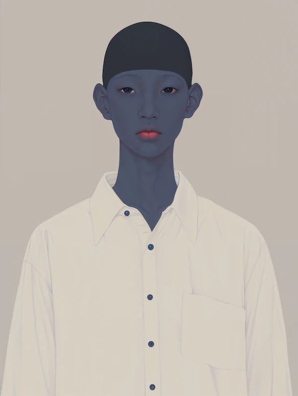 Stylized Blue Portrait
