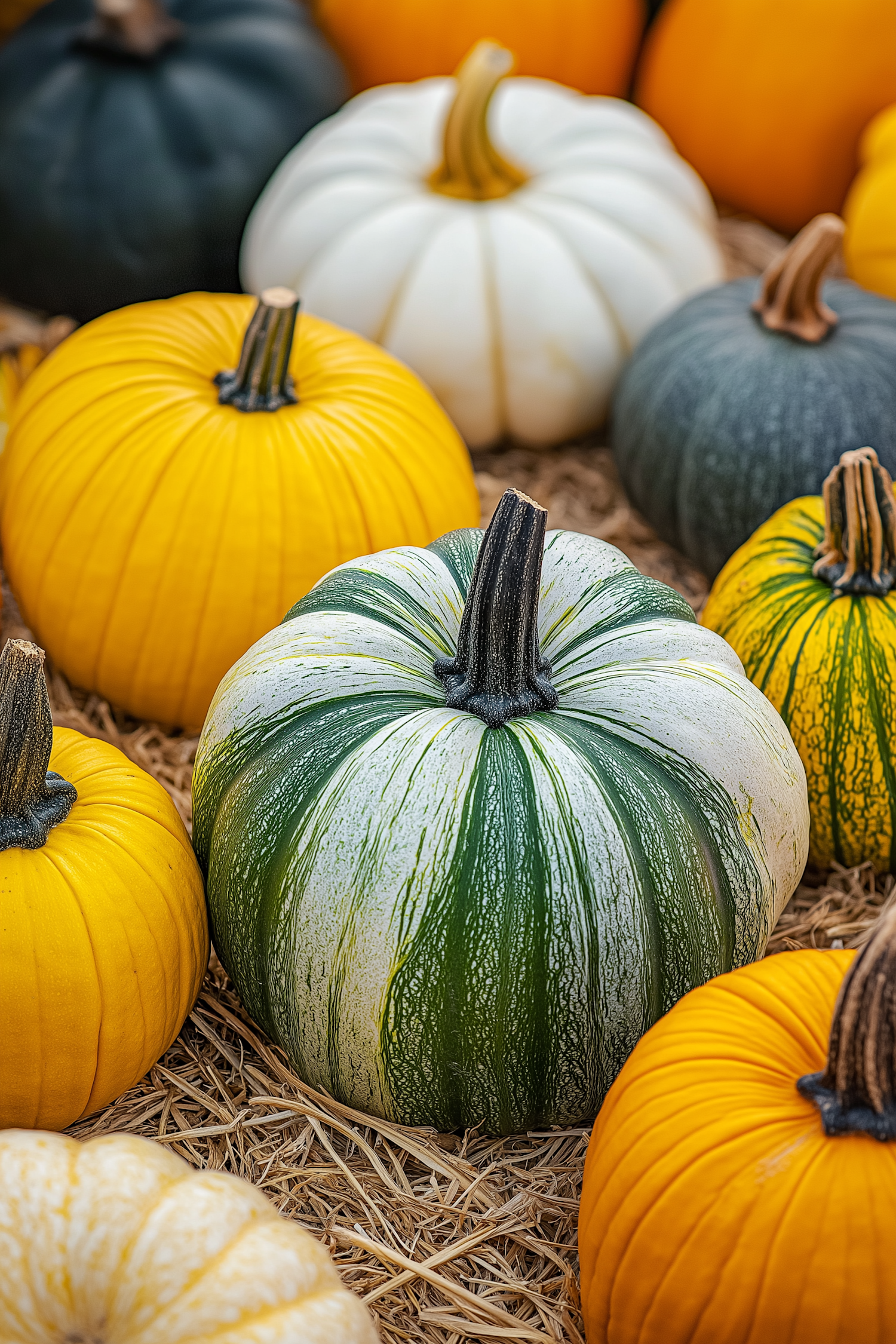 Colorful Pumpkin Arrangement