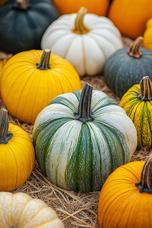 Colorful Pumpkin Arrangement