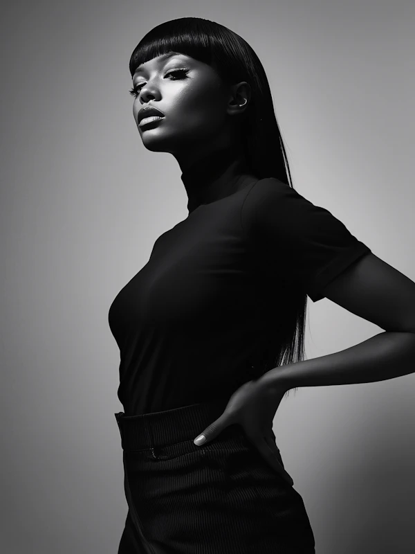Elegant Monochrome Portrait