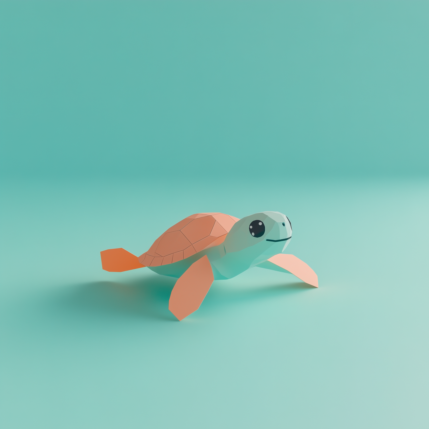 Stylized Geometric Turtle Illustration