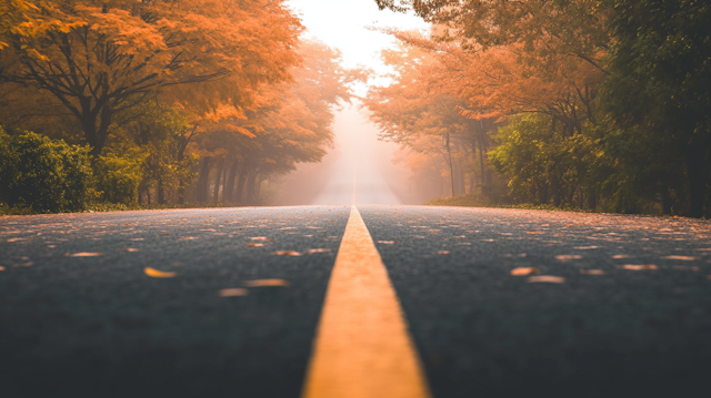 Serene Autumn Road