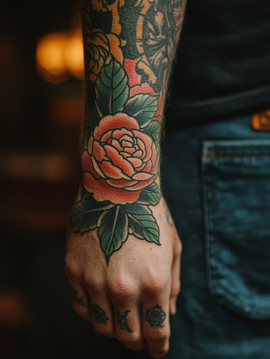 Tattooed Hand Close-Up Photo on Lummi