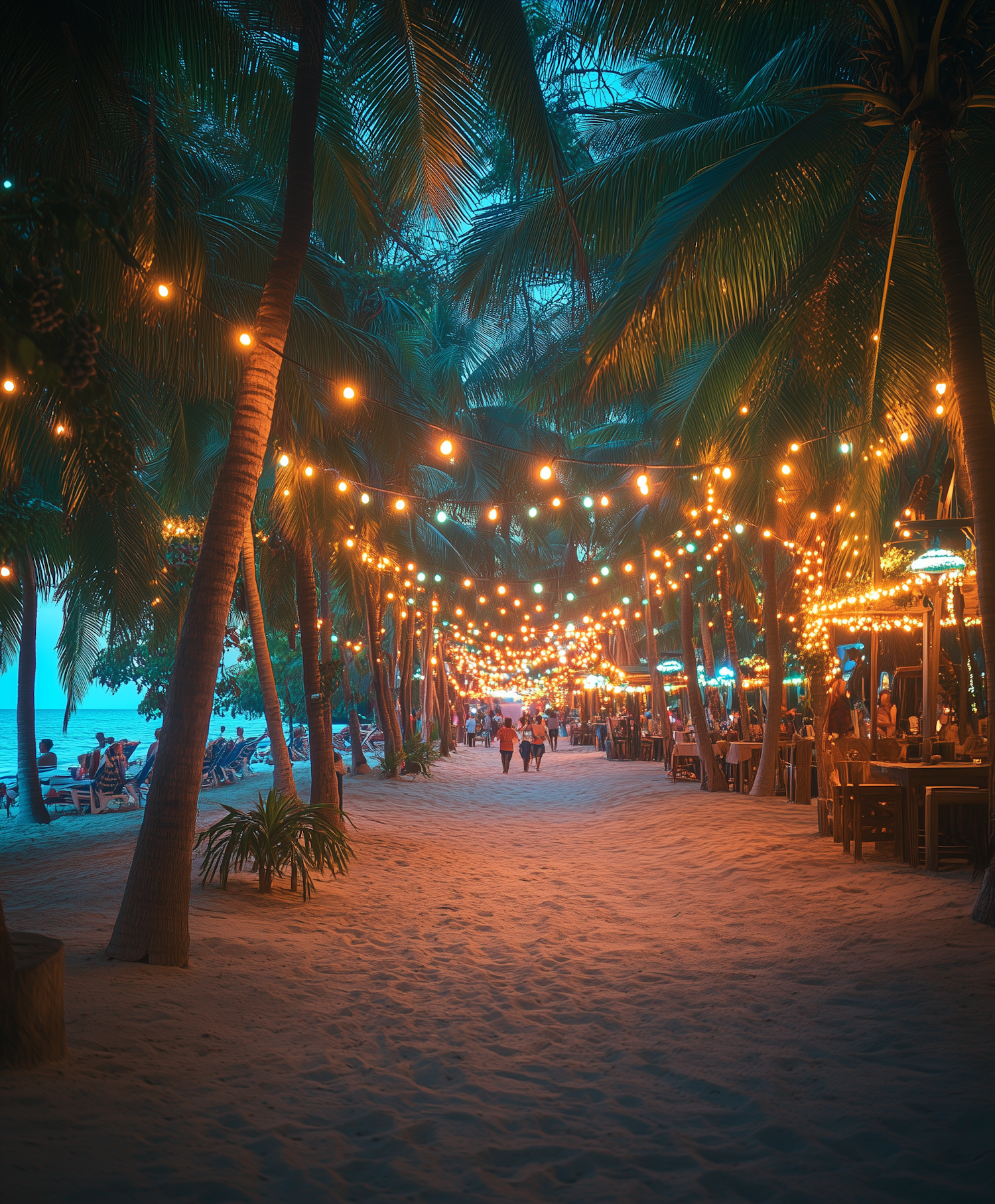 Serene Beach Scene at Dusk