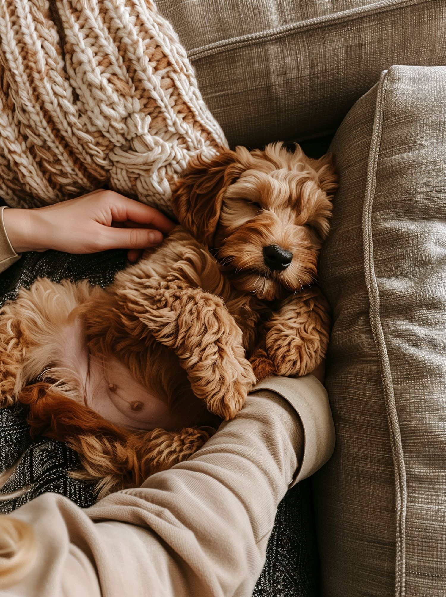 Intimate Moment with Cocker Spaniel Puppies