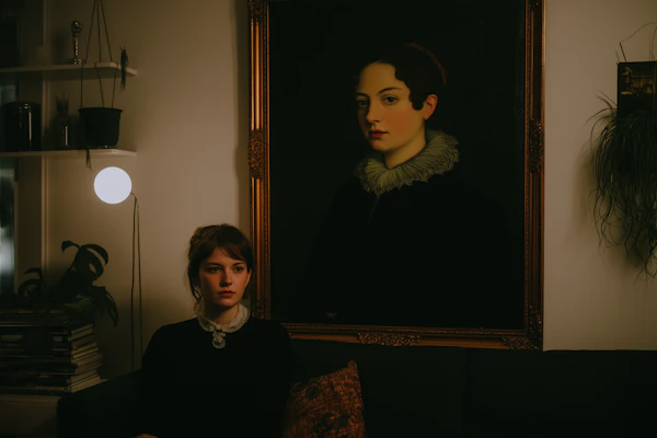 Woman and Portrait Scene