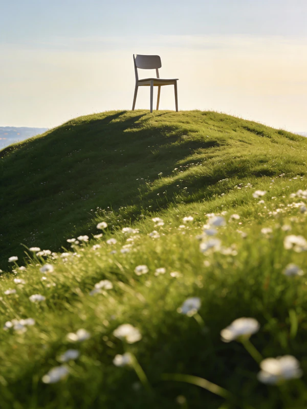 Solitary Chair on Hill