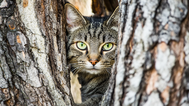 Tabby Cat in Nature