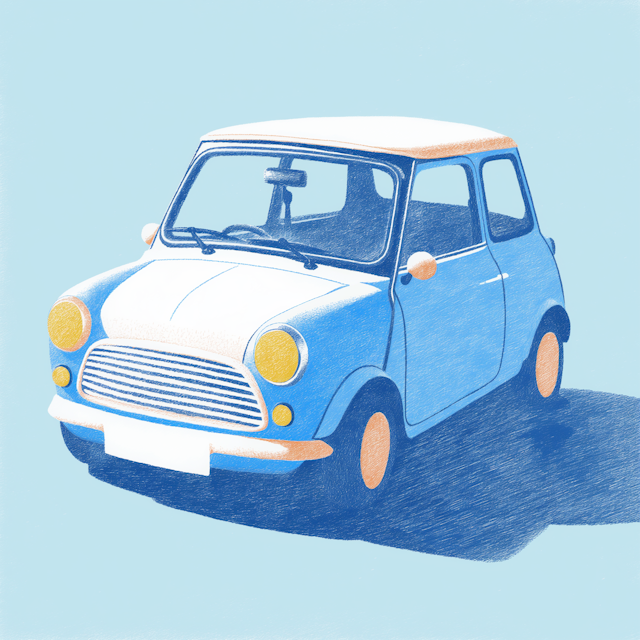 Classic Mini Car Illustration