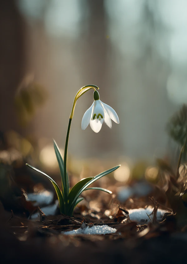 Snowdrop in Forest