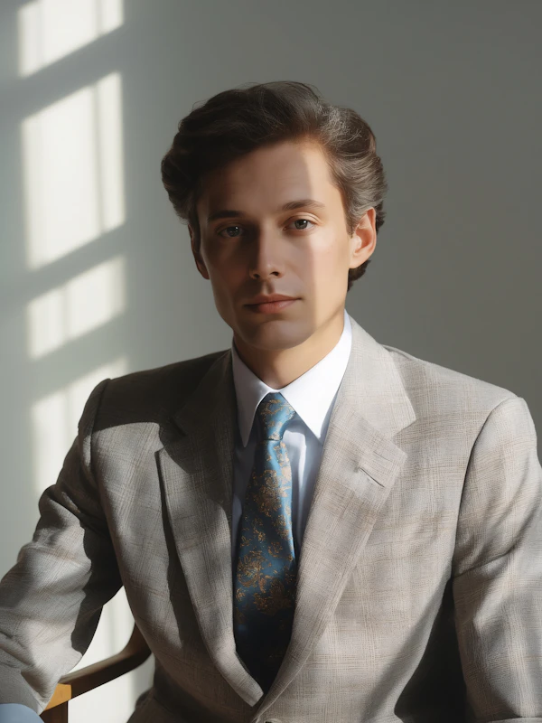 Man in Gray Suit