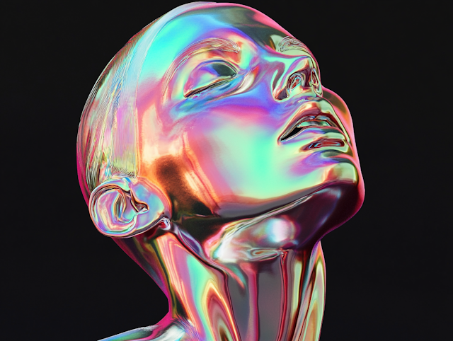 Iridescent Human Figure