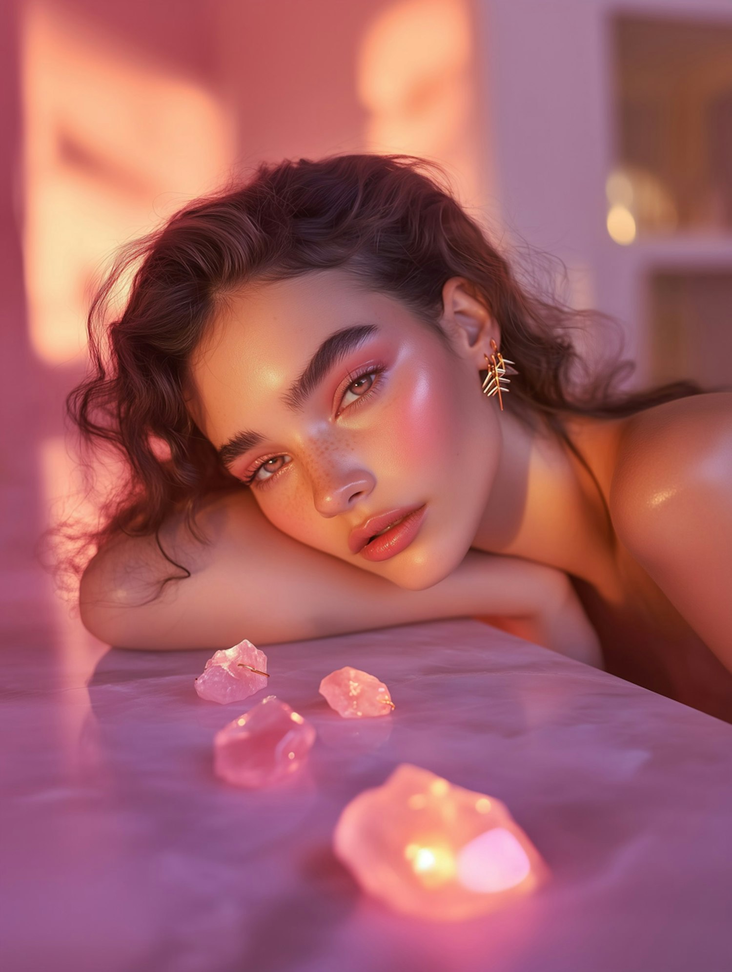 Dreamy Portrait with Crystals