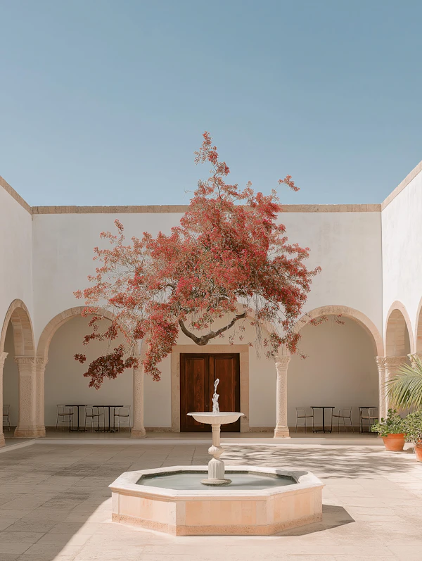 Serene Courtyard Scene