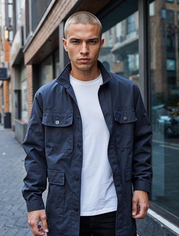 Man on City Street