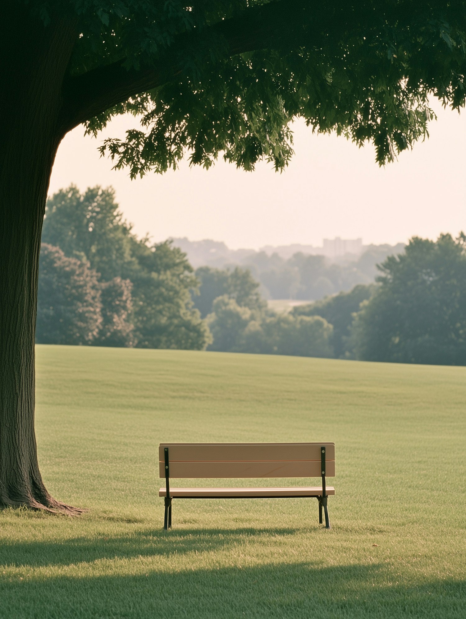 Serene Park Bench Scene