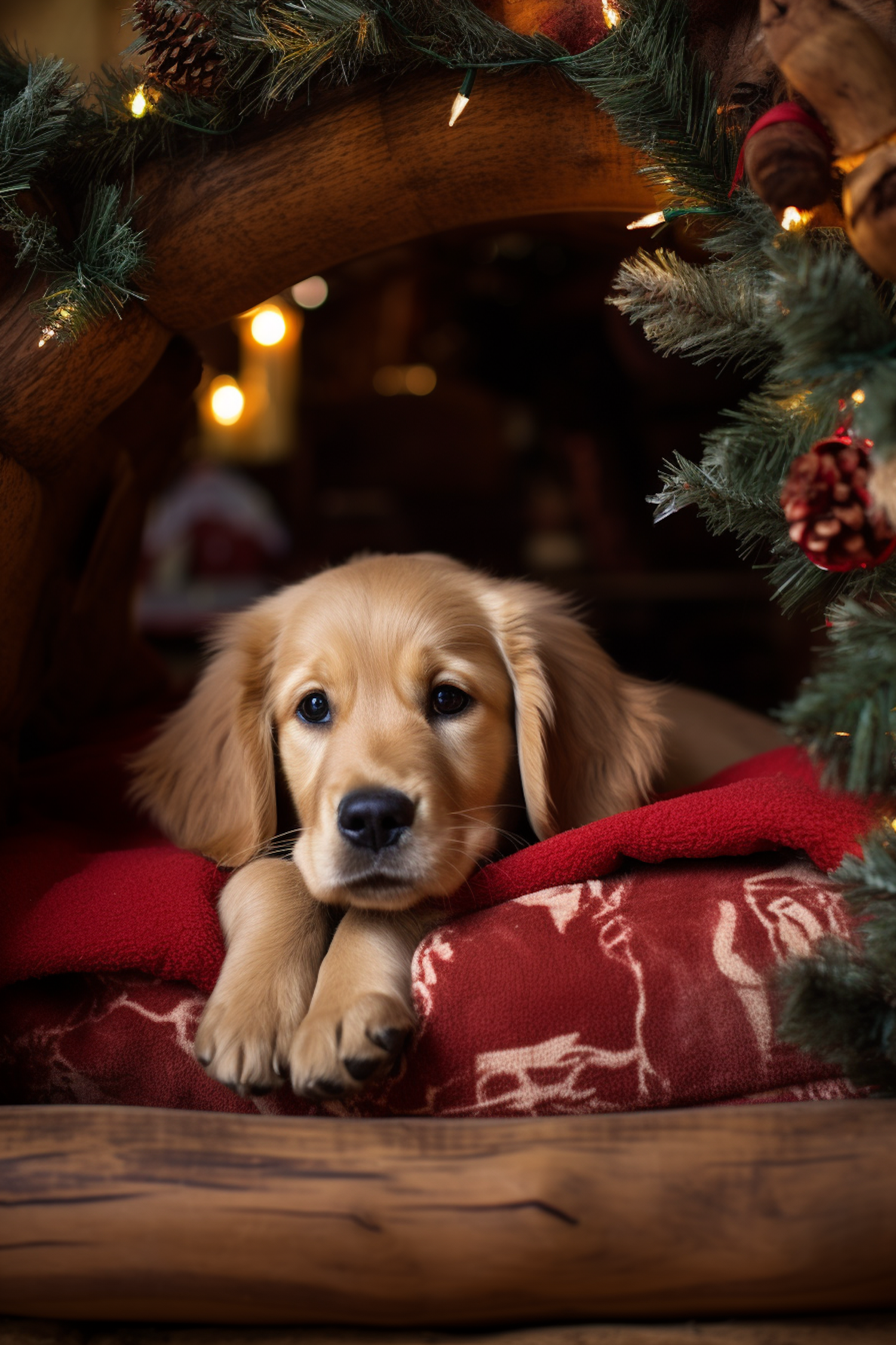 Holiday Comfort Golden Retriever Puppy