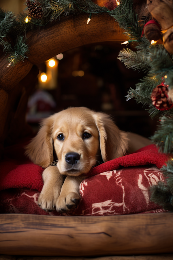 Holiday Comfort Golden Retriever Puppy