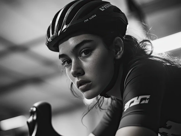 Cyclist Portrait Close-Up