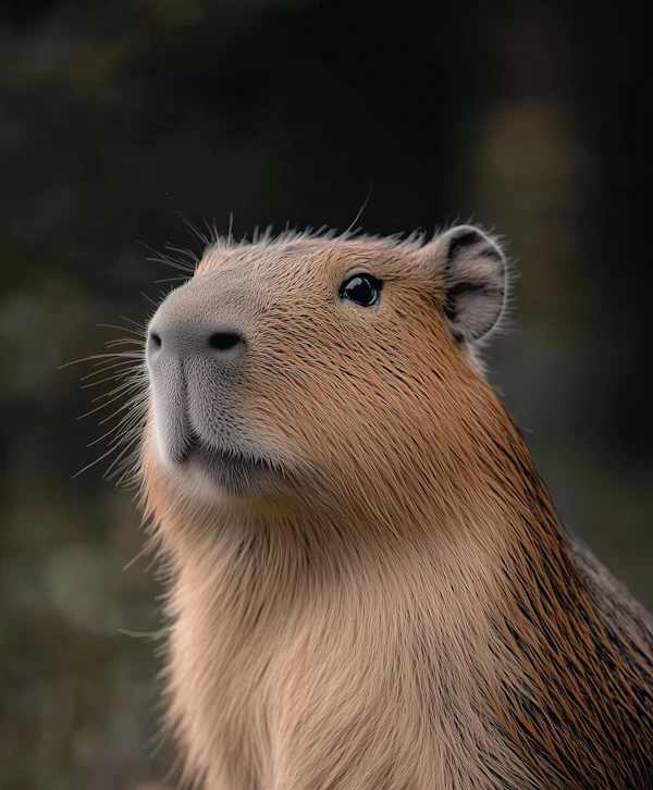 Close-Up Capybara Portrait