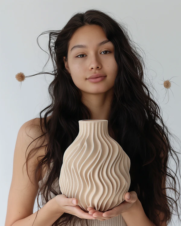 Woman with Ceramic Vase