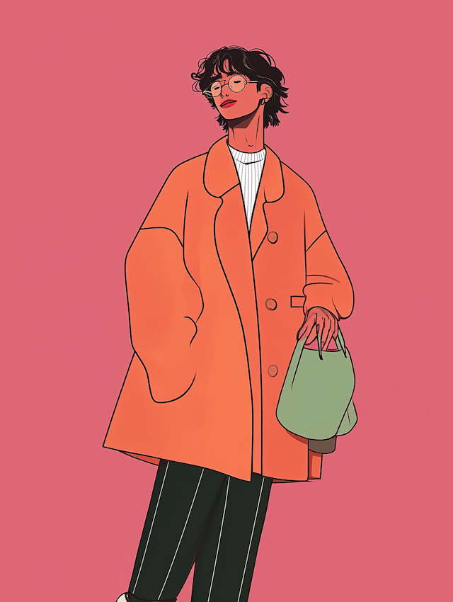 Fashionable Contemplation Illustration