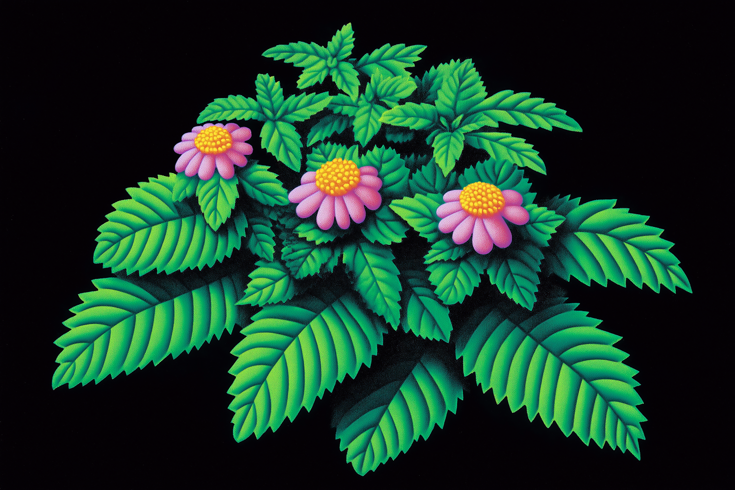 Vibrant 3D Floral Artwork