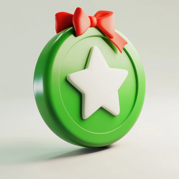 Festive Green Badge