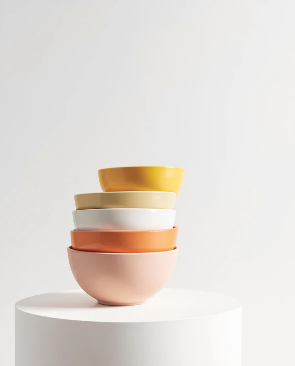 Stacked Pastel Bowls
