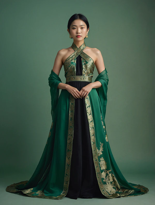 Elegant Woman in Gown
