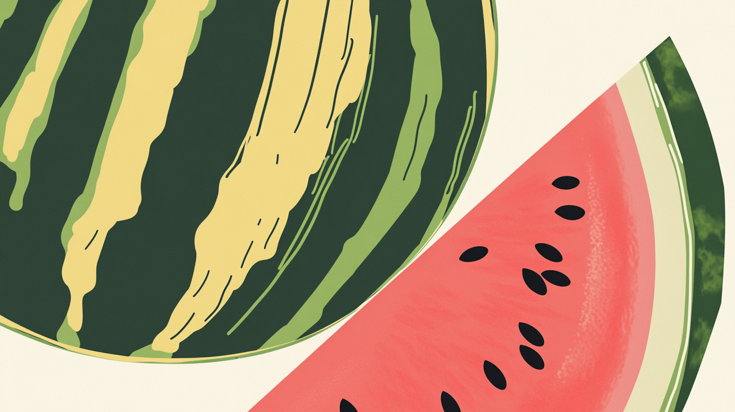 Stylized Watermelon Illustration