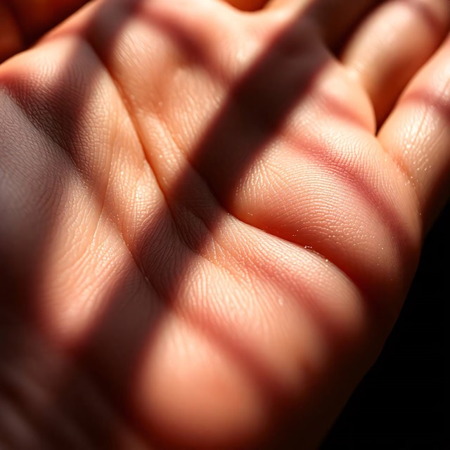 Close-up of Human Palm