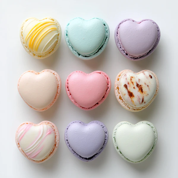 Heart-Shaped Macarons
