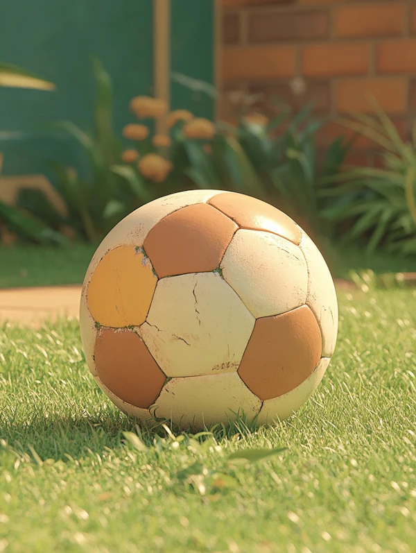 Worn-Out Soccer Ball