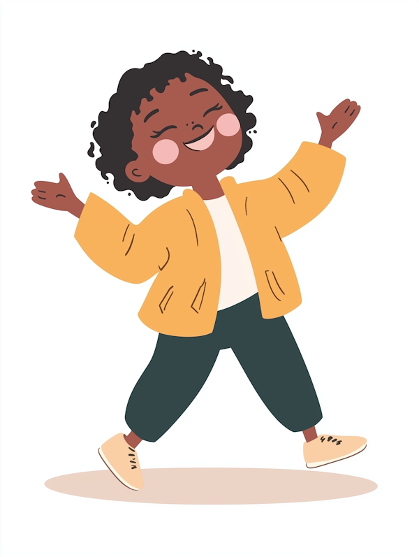 Joyous Dancing Girl