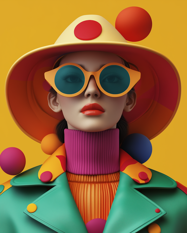 Vibrant Fashion Portrait