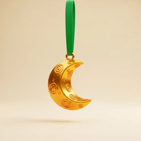 Golden Crescent Ornament