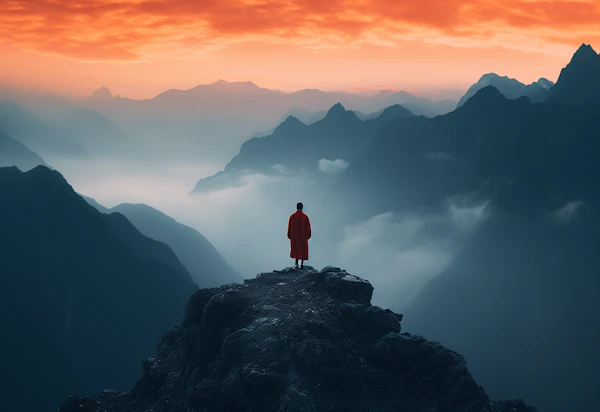 Solitude at Dusk on the Mountain