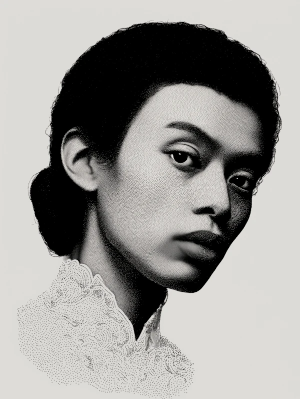 Stippling Portrait Art