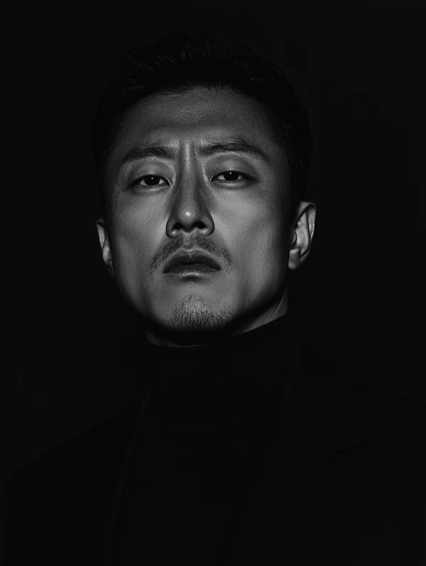 Black and White Portrait of a Man
