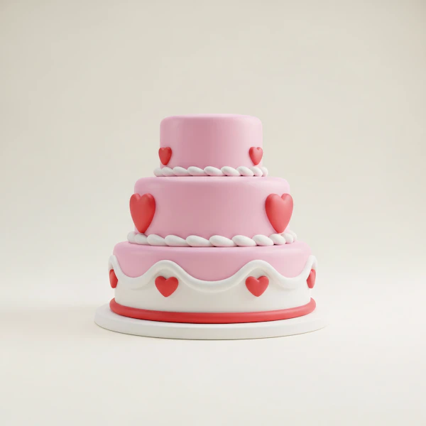 Elegant Heart Cake