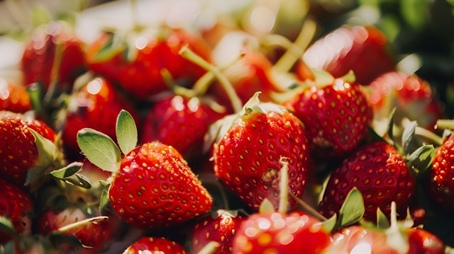 Summer Strawberries in Sunlight